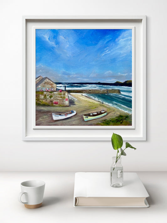 Sennen Cove Harbour - Original Cornish Oil Painting