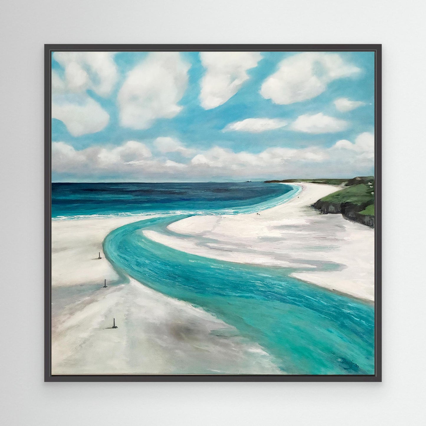 Three Mile Beach - Hayle to Godrevy Framed Canvas Print