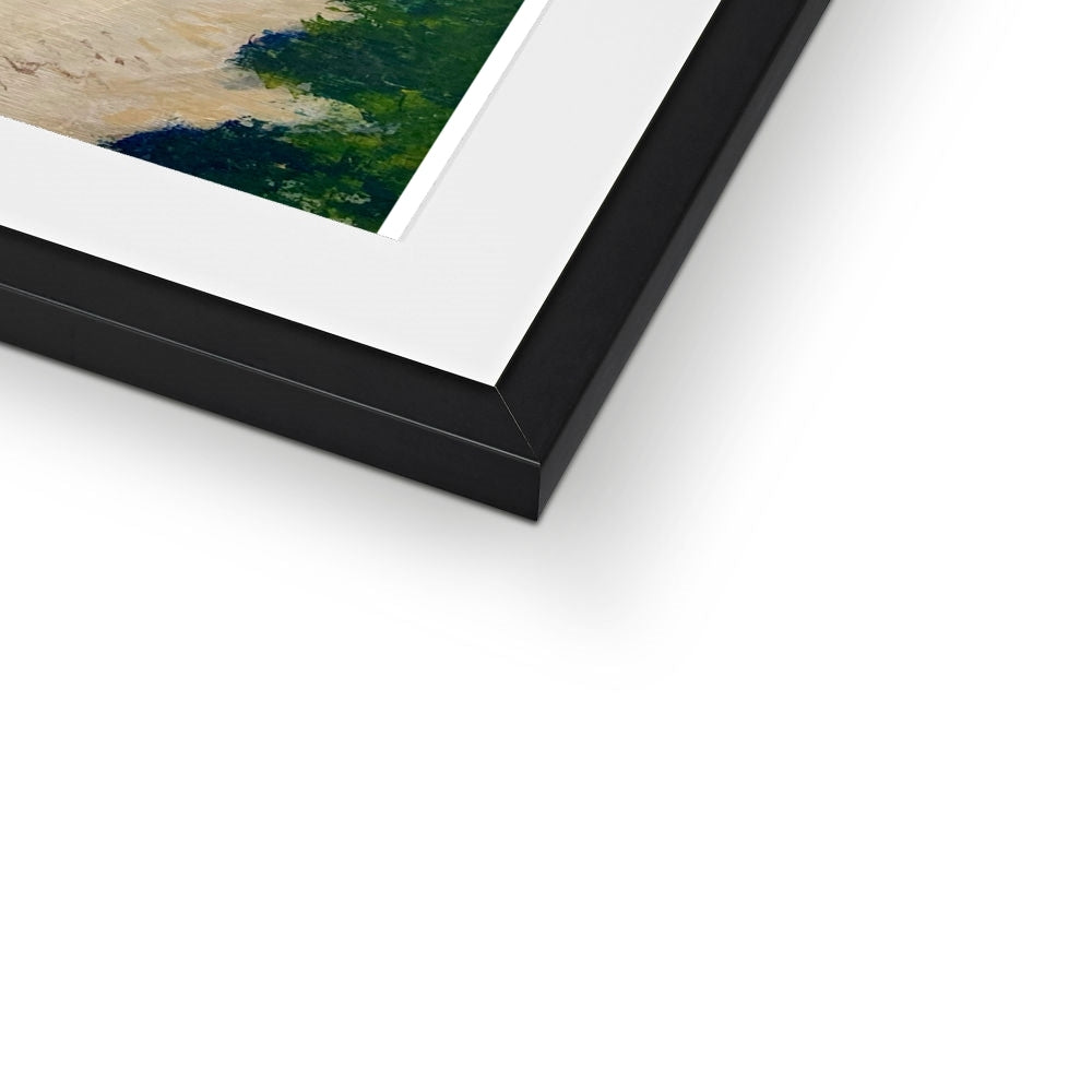 Walking the Dog, Constantine Bay Framed & Mounted Print