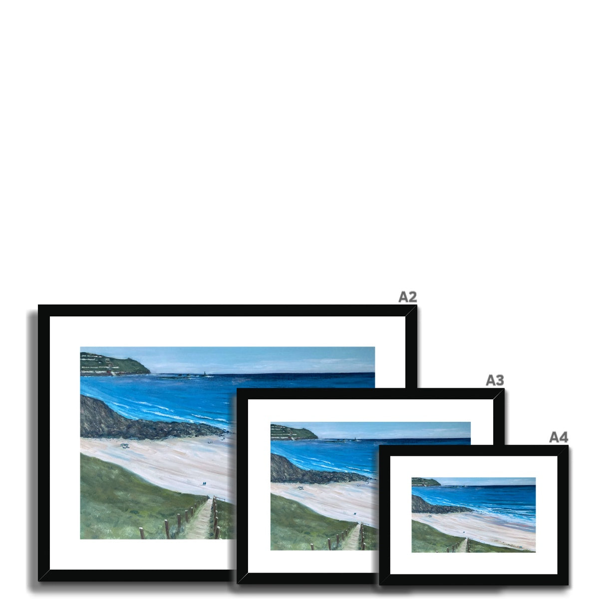 Gwynver Steps -Sennen Cove Framed & Mounted Print