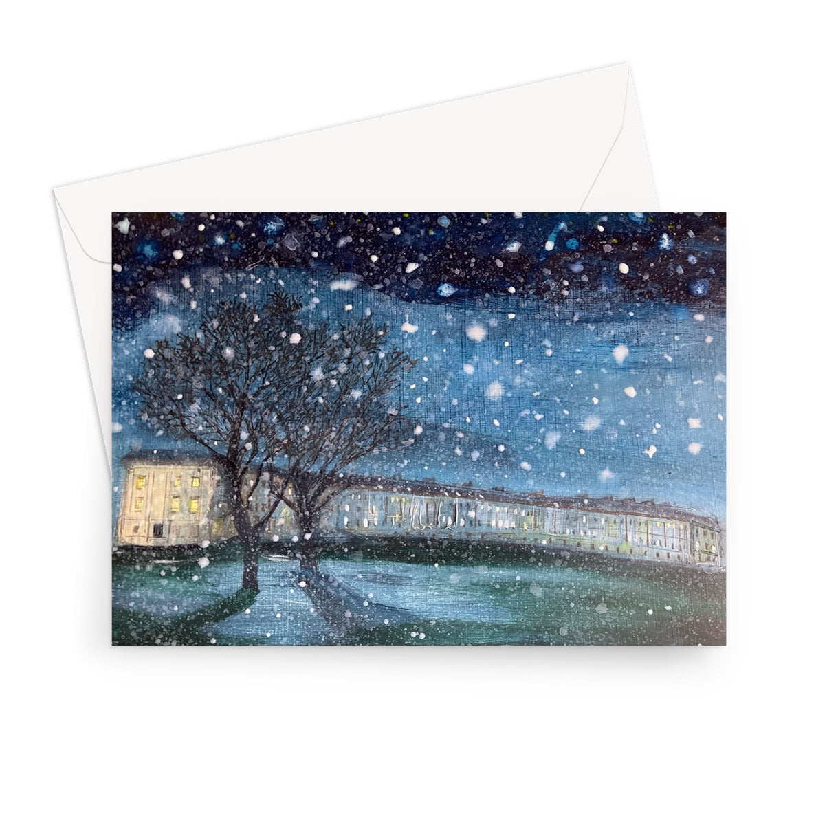 Crescent Christmas Greeting Card