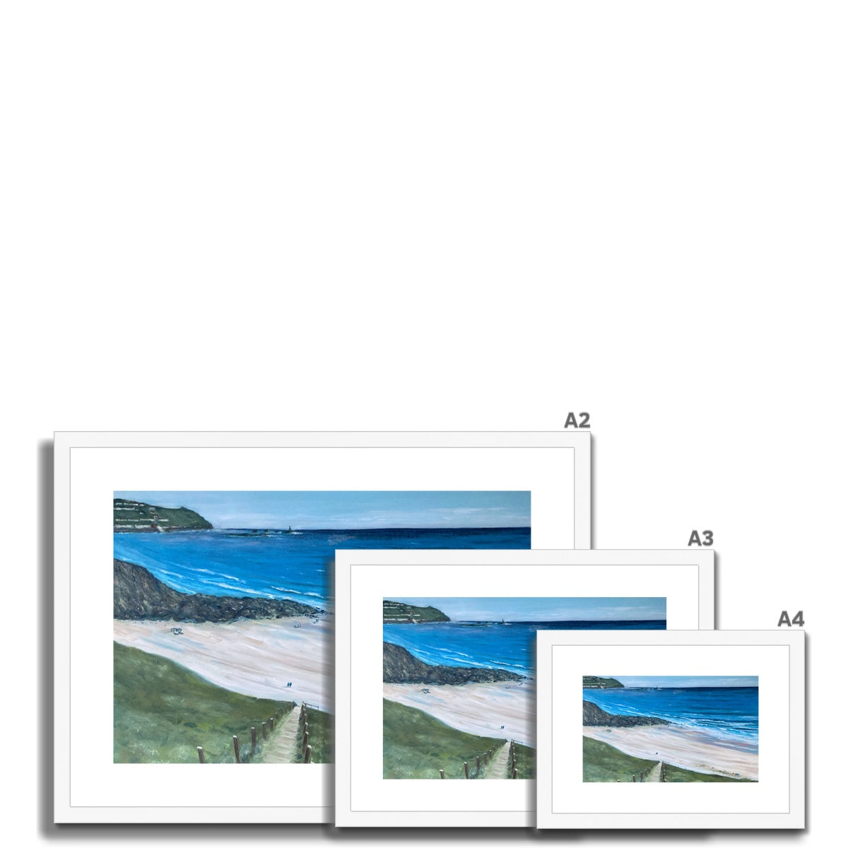 Gwynver Steps -Sennen Cove Framed & Mounted Print