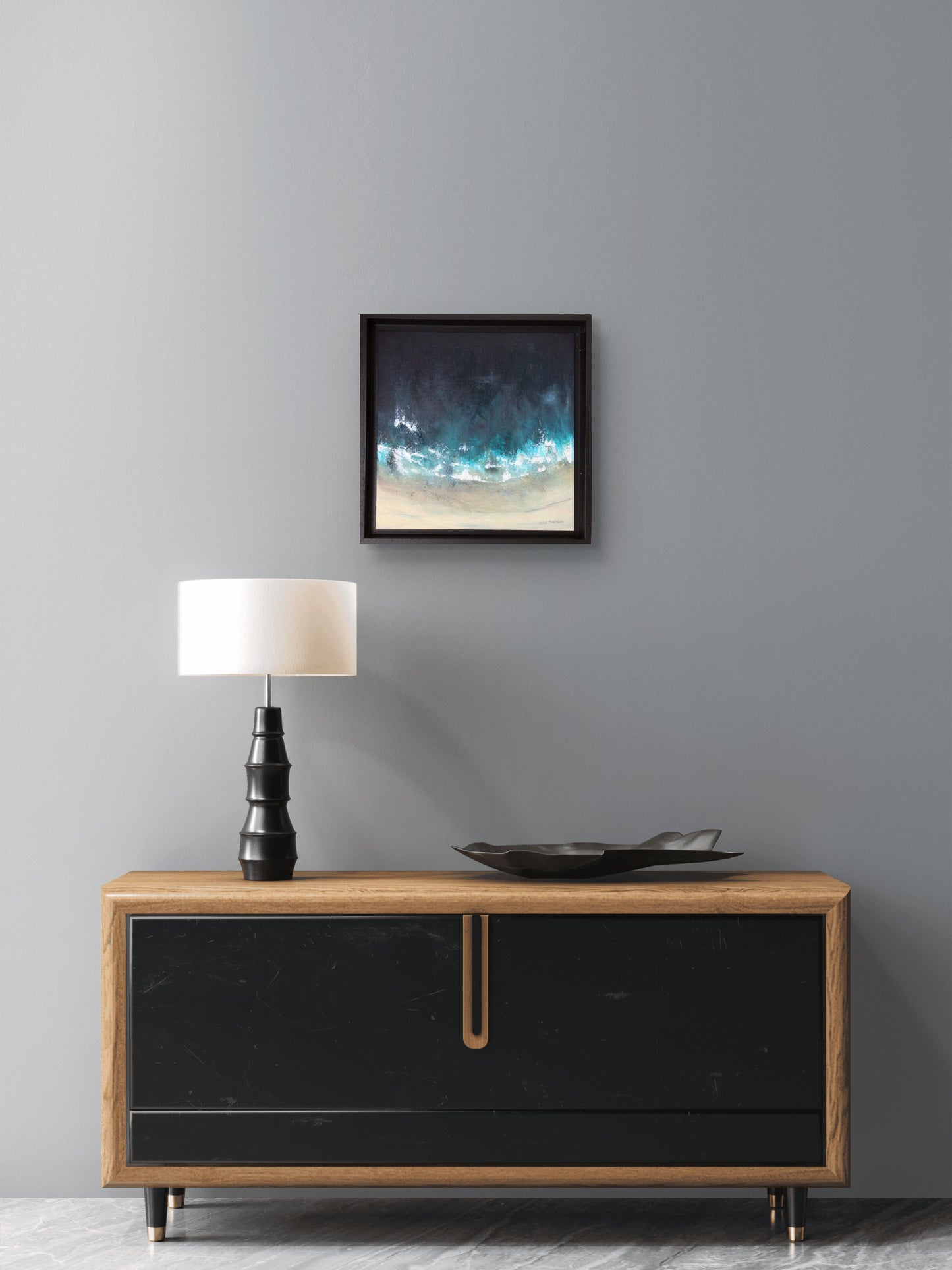 Incoming - Original Mixed Media Beach Painting