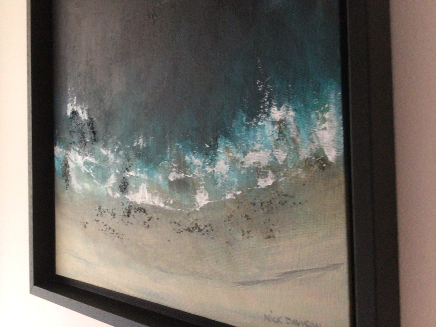 Incoming - Original Mixed Media Beach Painting