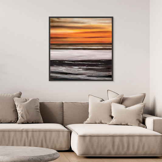 Cornish Sunset - Framed Canvas Seascape Print
