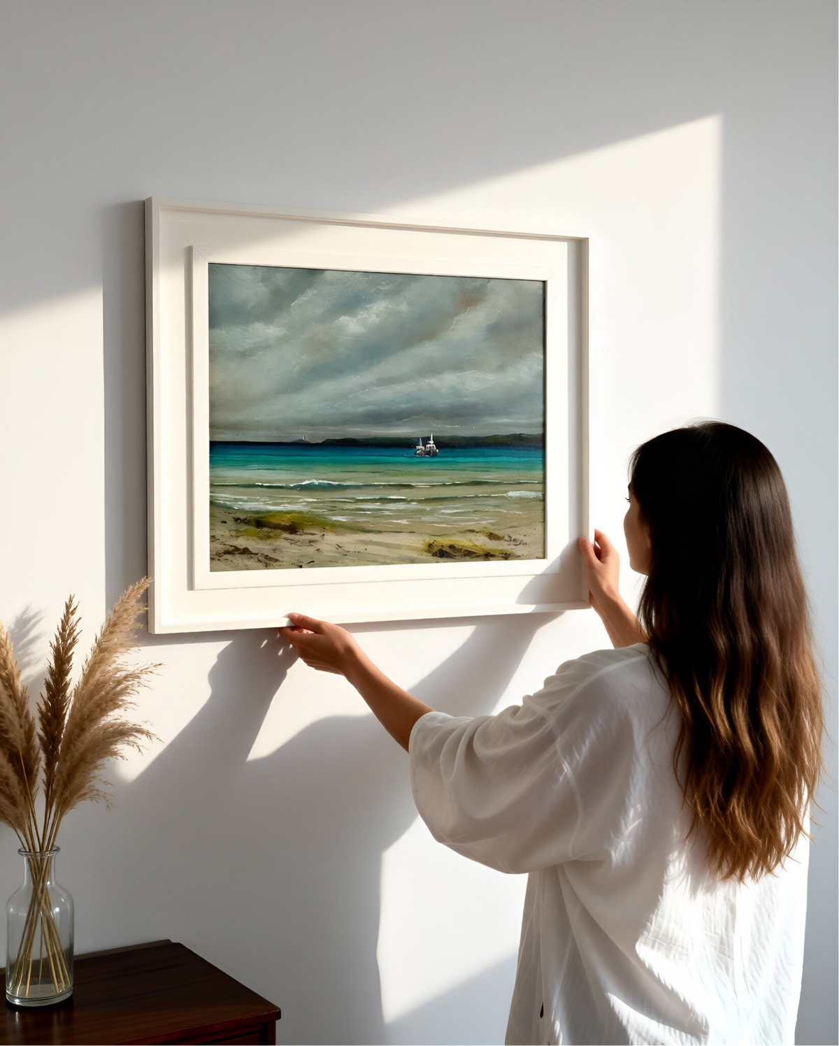 Beyond the Harbour Walls - Original St Ives Oil Painting