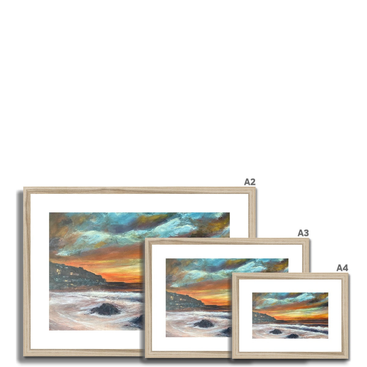 Sunset at Sennen Cove  Framed & Mounted Print