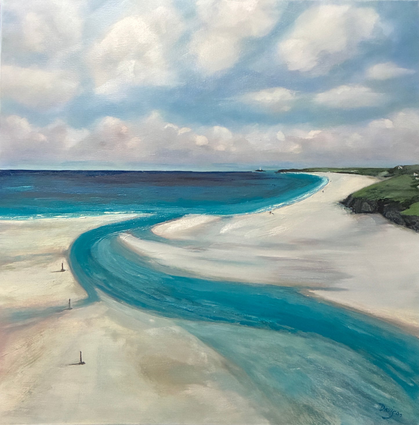 Three Mile Beach - Original Cornish Coastal Artwork