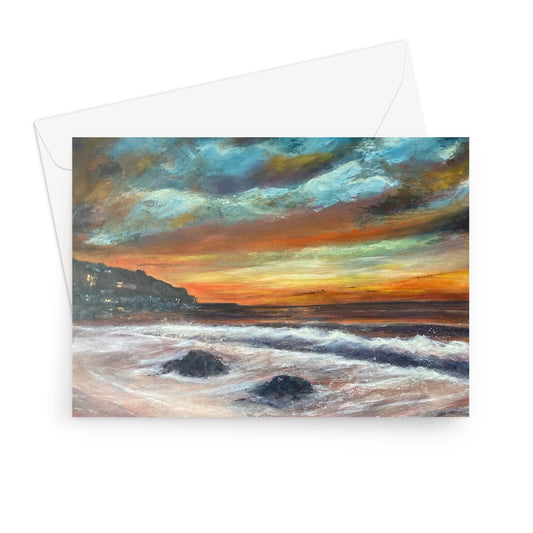 Sunset at Sennen Cove  Greeting Card