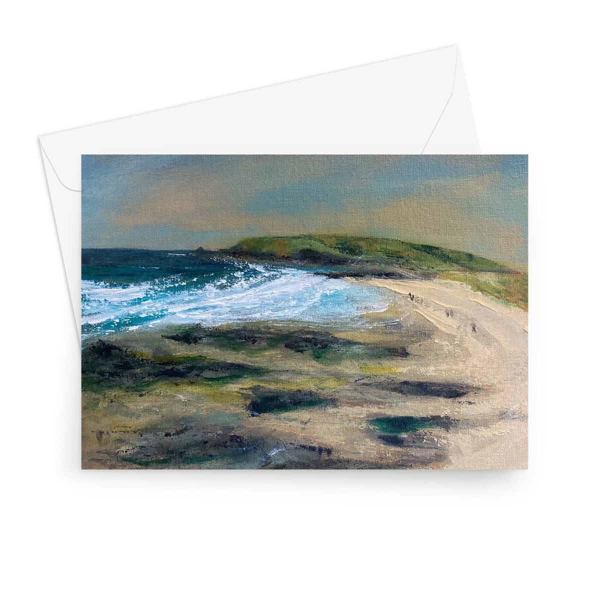 Evening Stroll, Constantine Bay Greeting Card