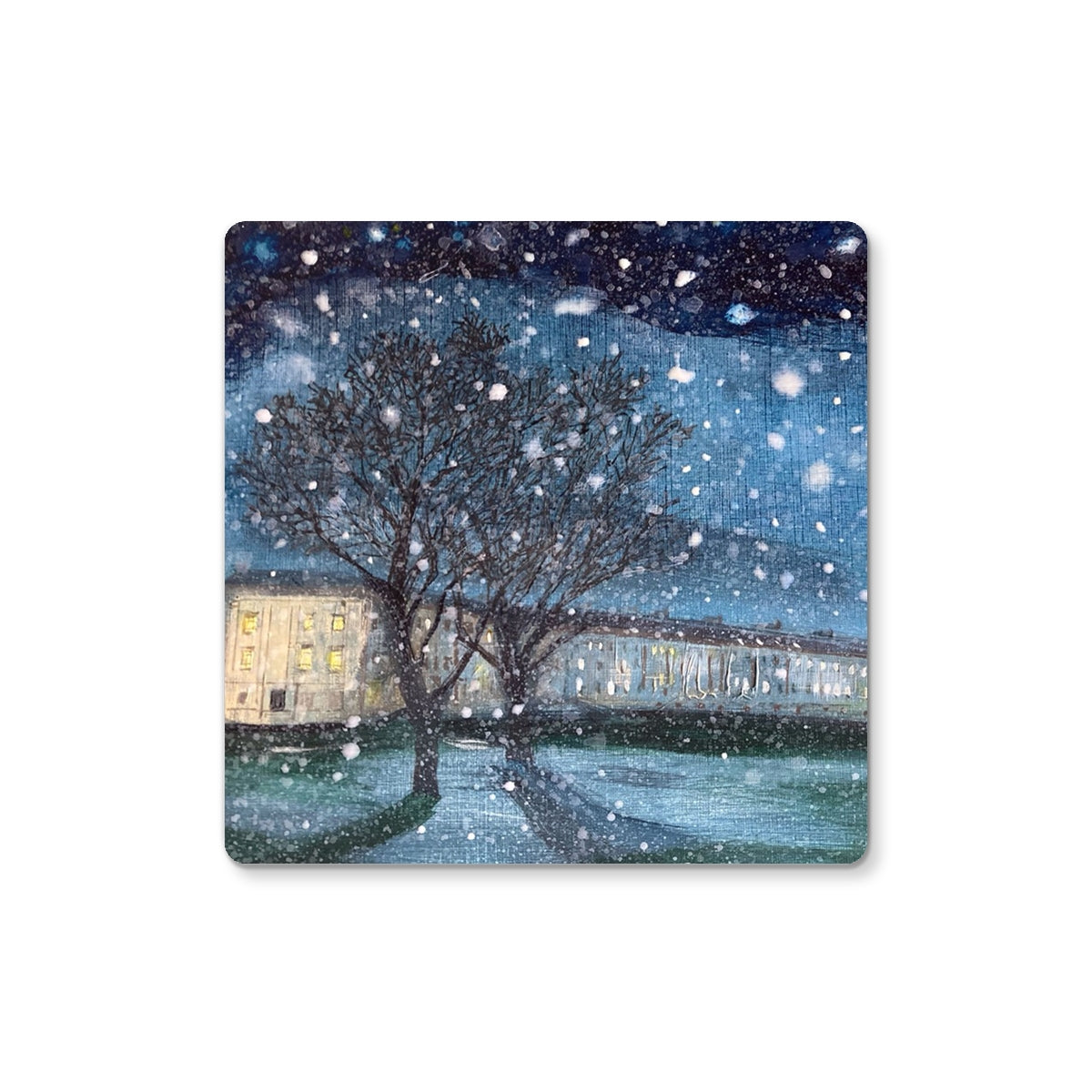 Crescent Christmas Coaster