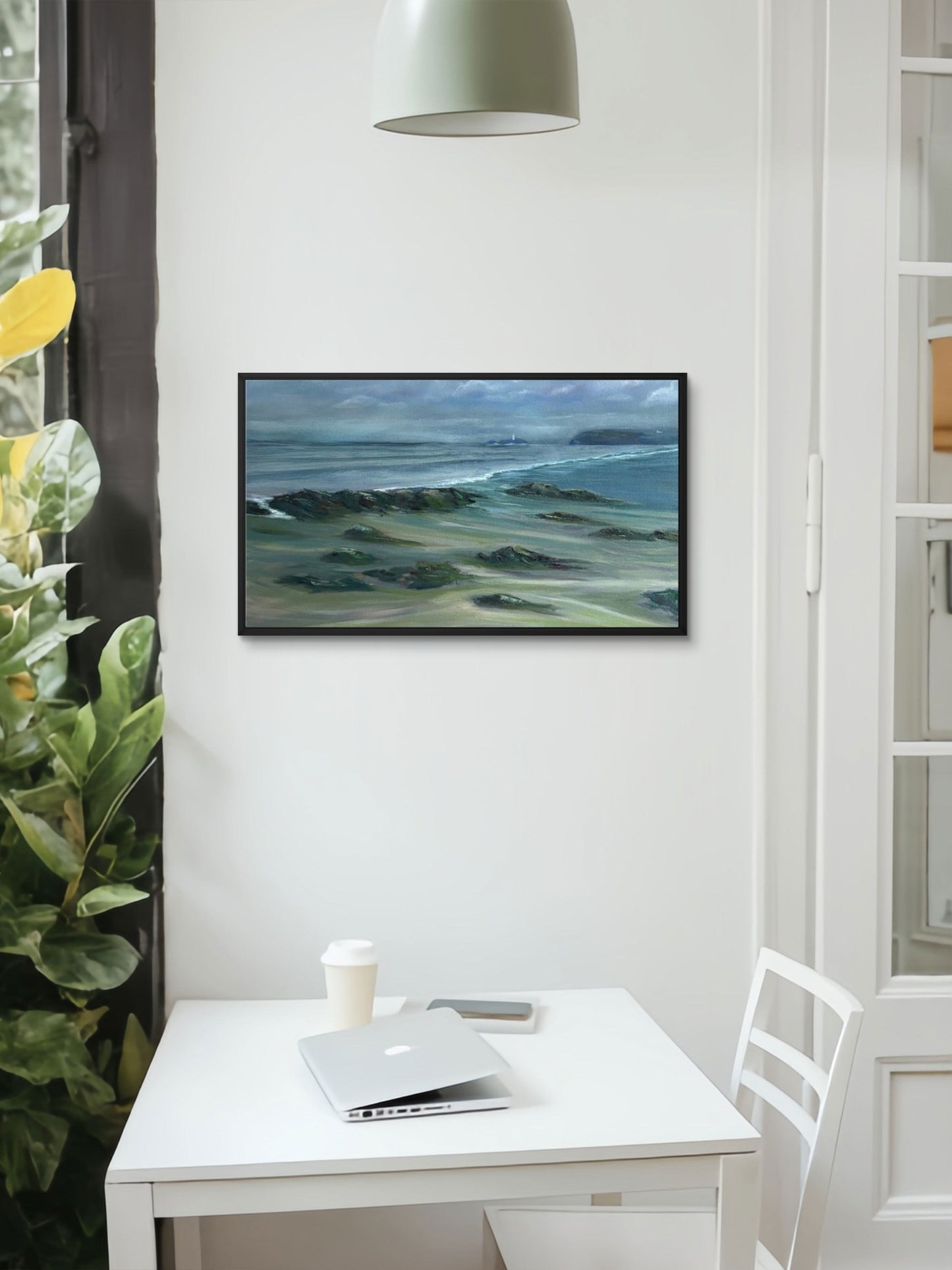 Godrevy Emerges - Framed Cornish Lighthouse Canvas Print