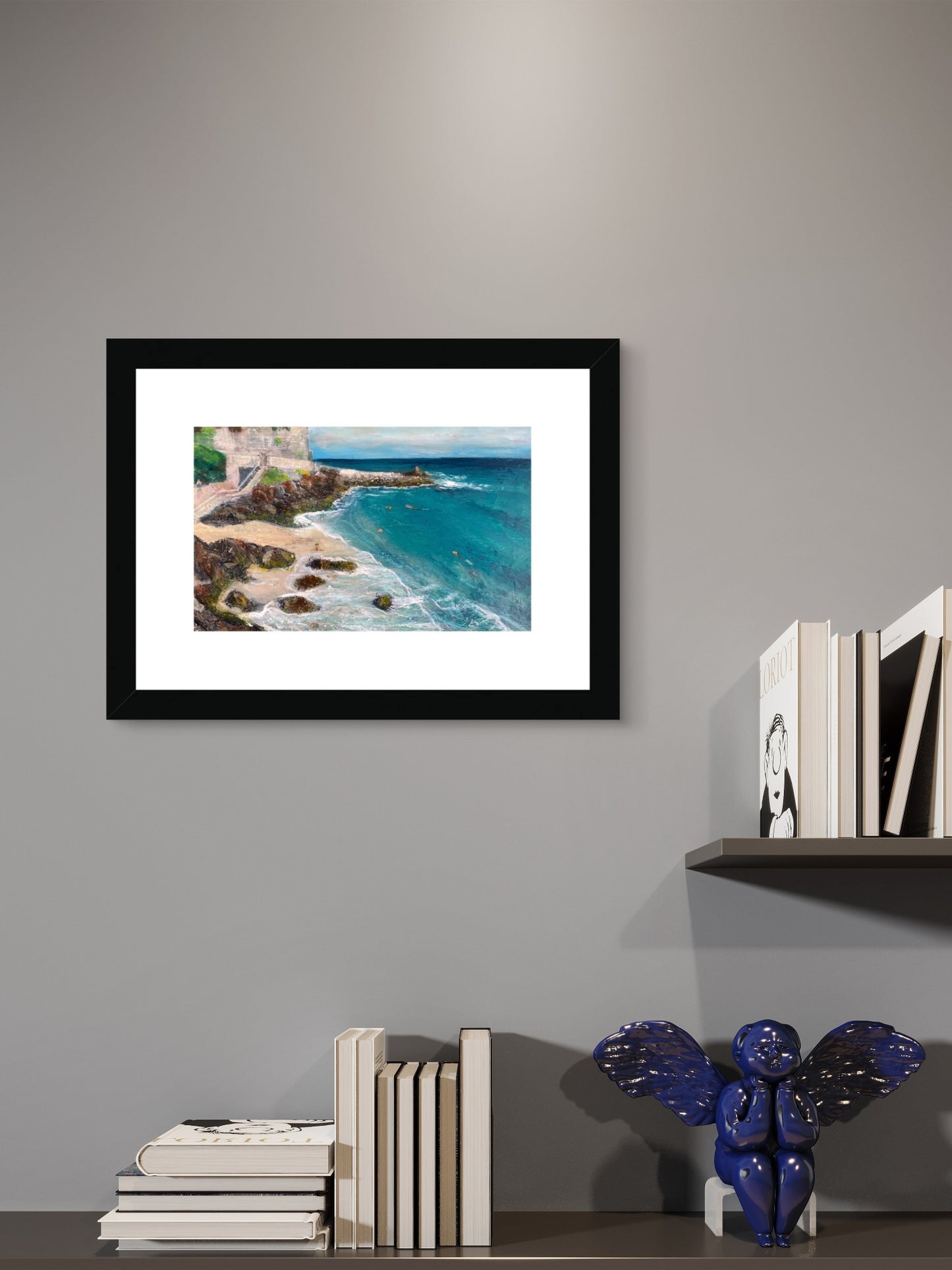 Morning Swimmers, Bamaluz Beach - St. Ives Cornish Beach Print