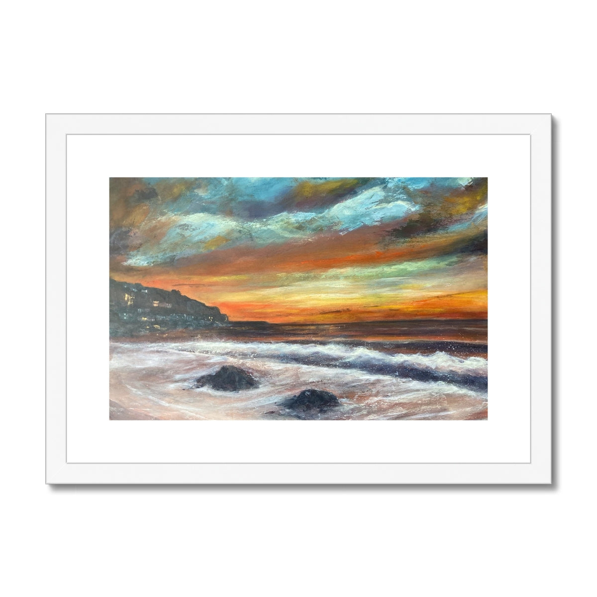 Sunset at Sennen Cove  Framed & Mounted Print