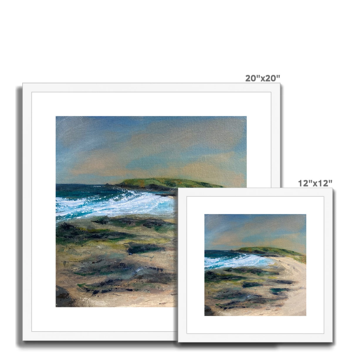 Evening Stroll, Constantine Bay - Cornish Beach Framed Print