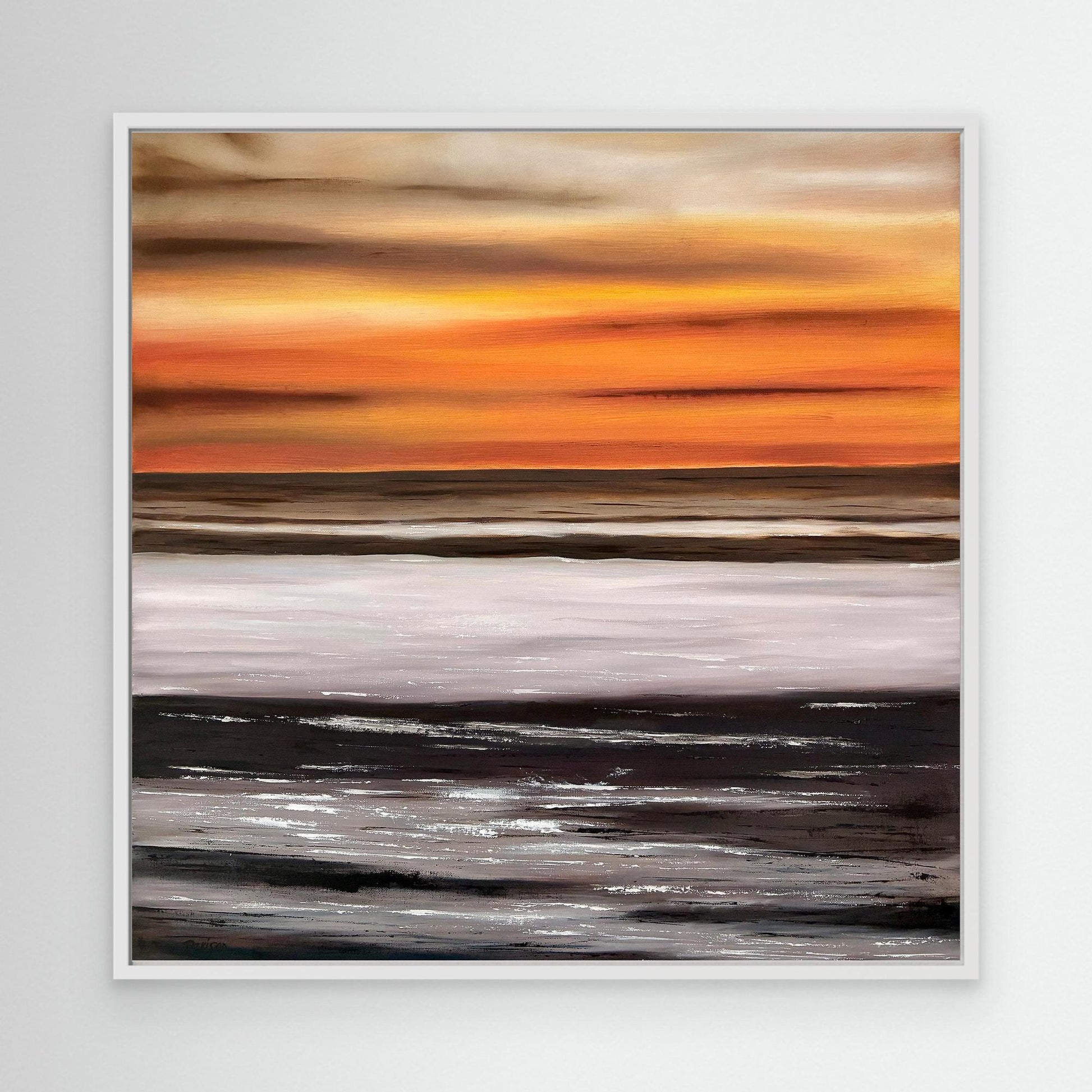Cornish Sunset - Framed Canvas Seascape Print