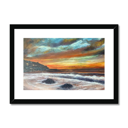 Sunset at Sennen Cove  Framed & Mounted Print