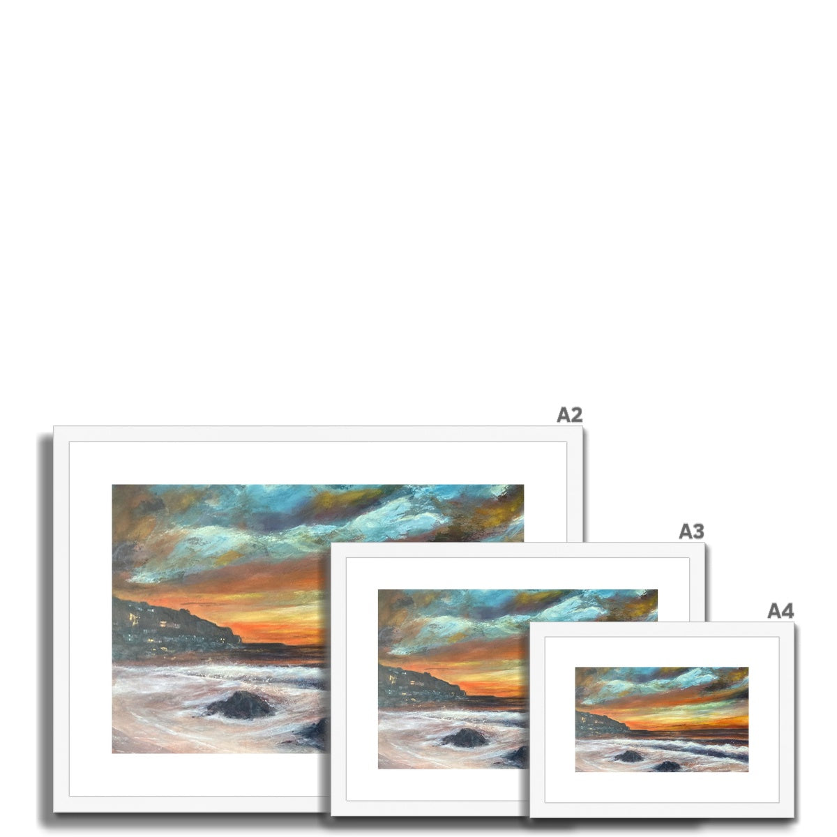 Sunset at Sennen Cove  Framed & Mounted Print