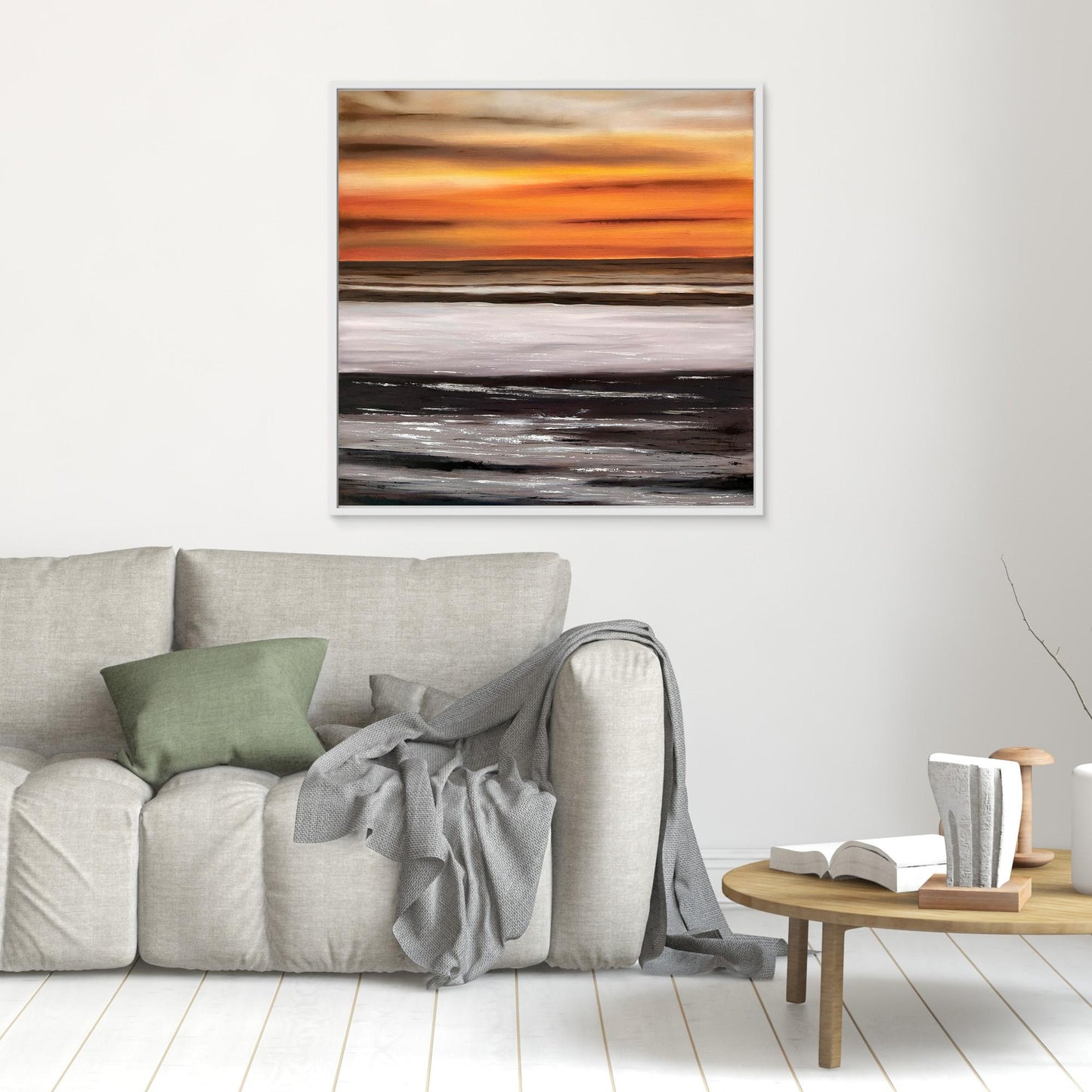 Cornish Sunset - Framed Canvas Seascape Print