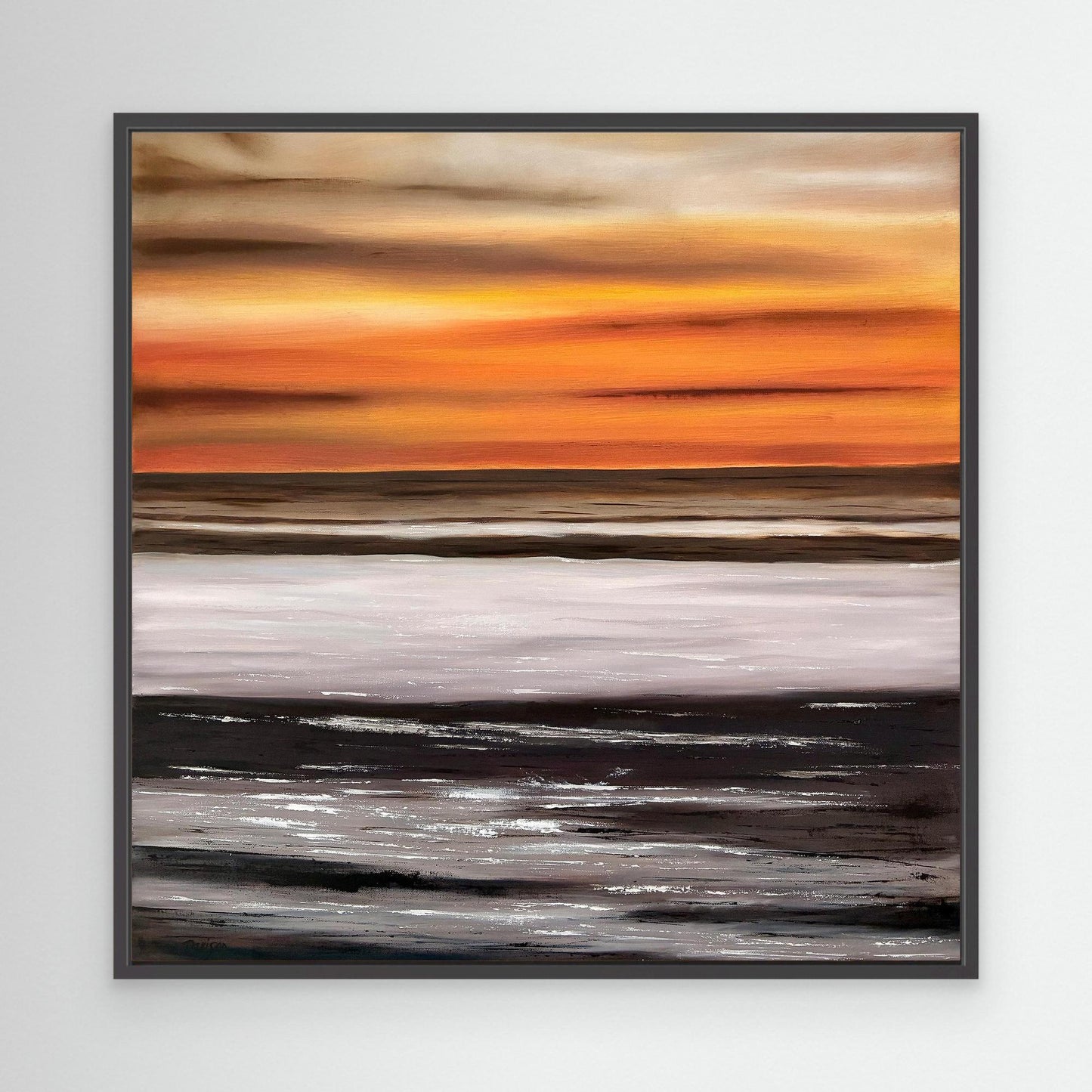 Cornish Sunset - Framed Canvas Seascape Print
