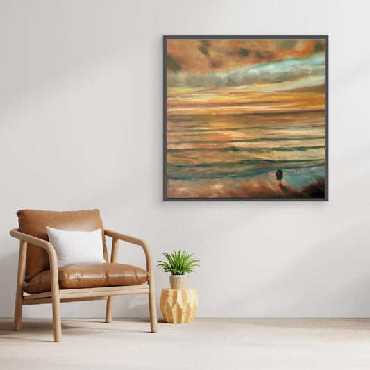 Shared Memories of a couple watching the sunset on a Cornish beach
